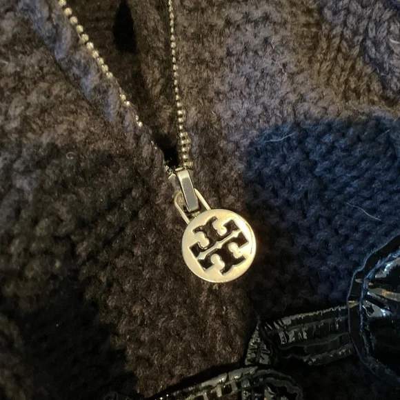 Tory Burch Long Black Wool Toggle Coat Sweater Jacket Size M Jackets & Coats